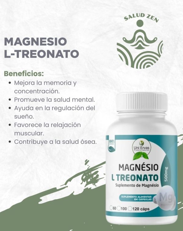 MAGNESIO L TREONATO de 120 CAPSULAS