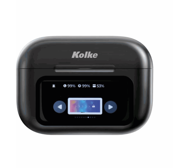 AURICULARES TWS LCD ANC+ENC KAB-719 NEGRO