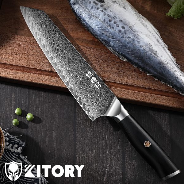 Keemake Kiritsuke en Acero Damasco