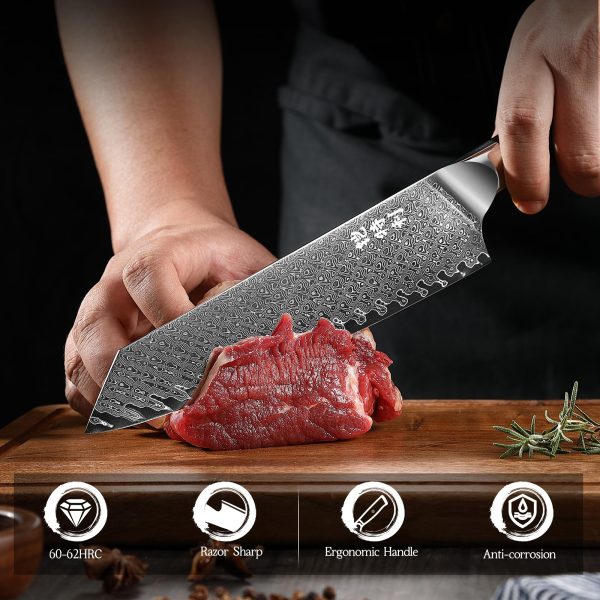 Keemake Kiritsuke en Acero Damasco - Imagen 4