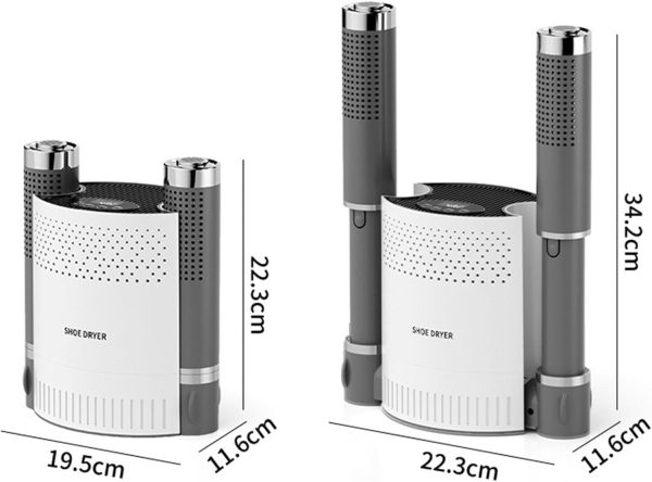 Secador de zapatos, guantes y medias eléctrico con panel inteligente y temporizado - Imagen 5