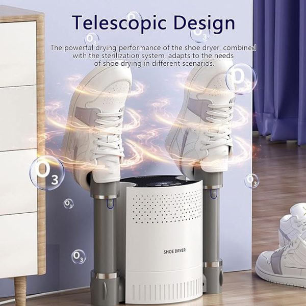 Secador de zapatos, guantes y medias eléctrico con panel inteligente y temporizado - Imagen 3