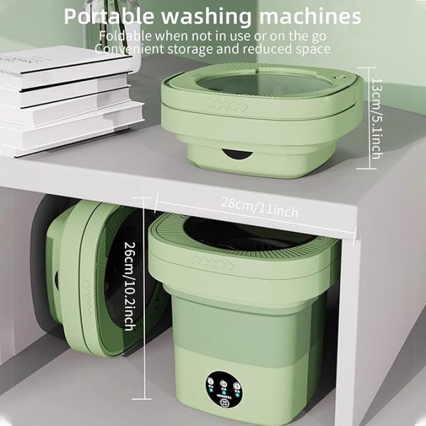 Lavadora portátil de 10 litros pequeña lavadora plegable - Imagen 4