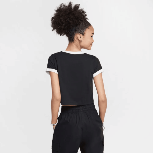 Nike Tshirt Cropped Bassic Blk Kids - Imagen 2