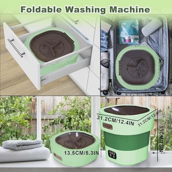 Lavadora portátil de 10 litros pequeña lavadora plegable