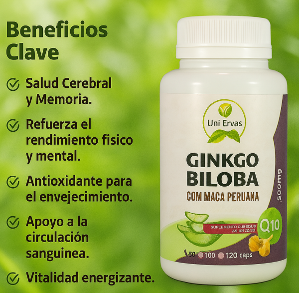 GINKCO BILOBA Y MACA PERUANA, 60 CAPSULAS
