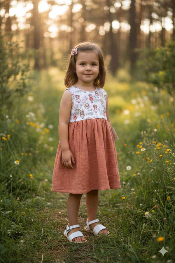 VESTIDO NIÑA CON DISEÑO DE MUÑECA