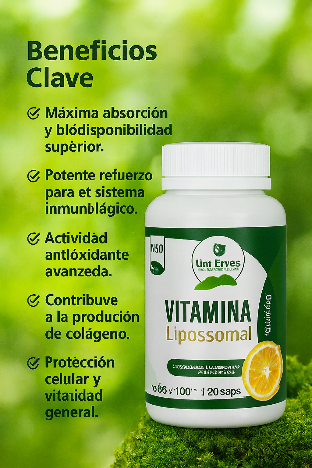 VITAMINA C LIPOSOMAL DE 120 CAPSULAS - Imagen 2