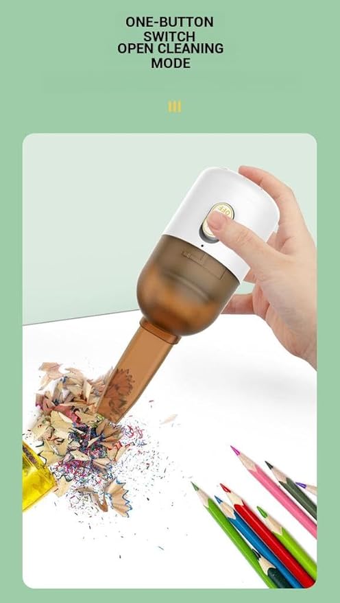 Aspiradora de escritorio USB Mini inalámbrica de mano para escritorio, oficina y teclado limpieza - Imagen 4