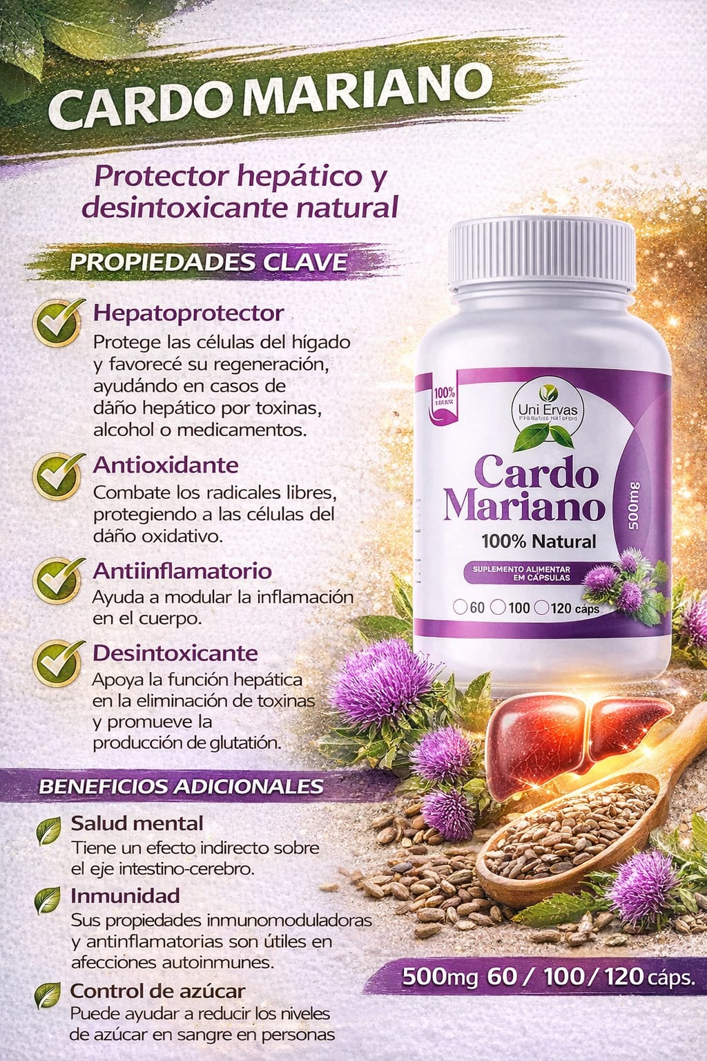 CARDO MARIANO DE 60 CAPSULAS