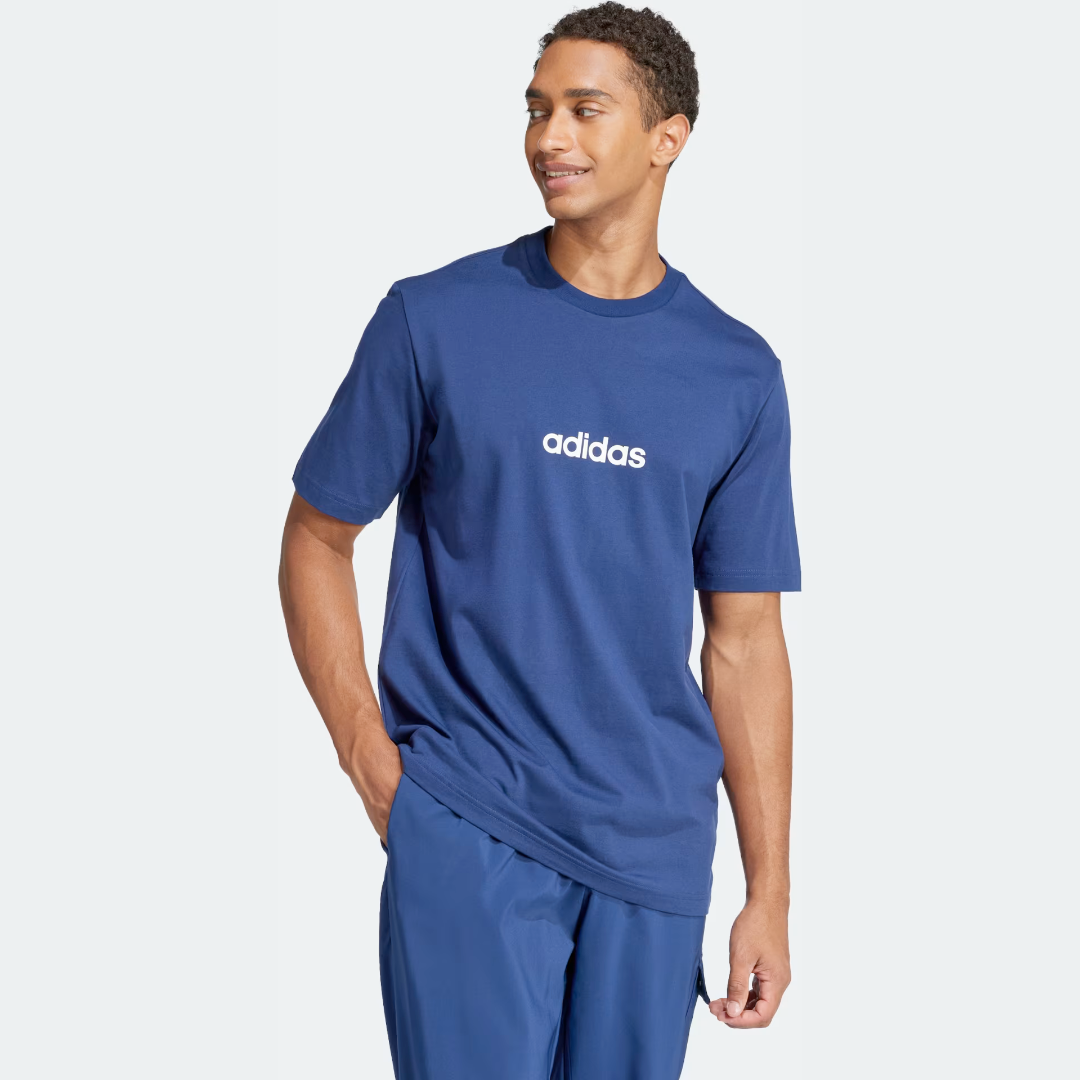 Adidas Tshirt Bassic Blu Men