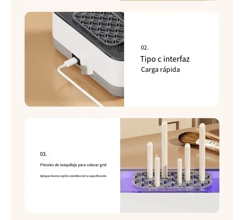 Limpiador multifuncion Ultrasonico para Lentes, Joyas y Brochas - Imagen 5