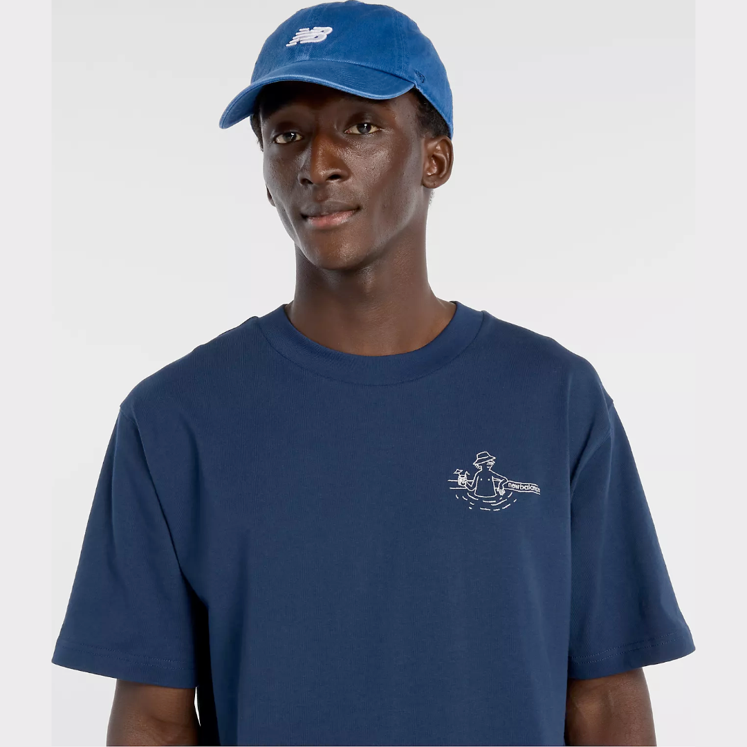 New Balance Tshirt Classic Blu Men - Imagen 3