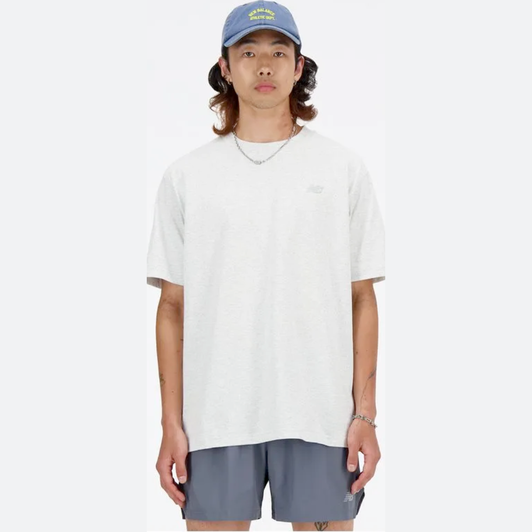 New Balance Tshirt Athletics Cotton Gry Men