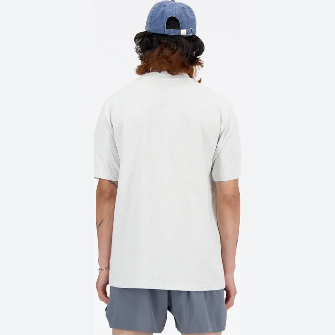 New Balance Tshirt Athletics Cotton Gry Men - Imagen 2
