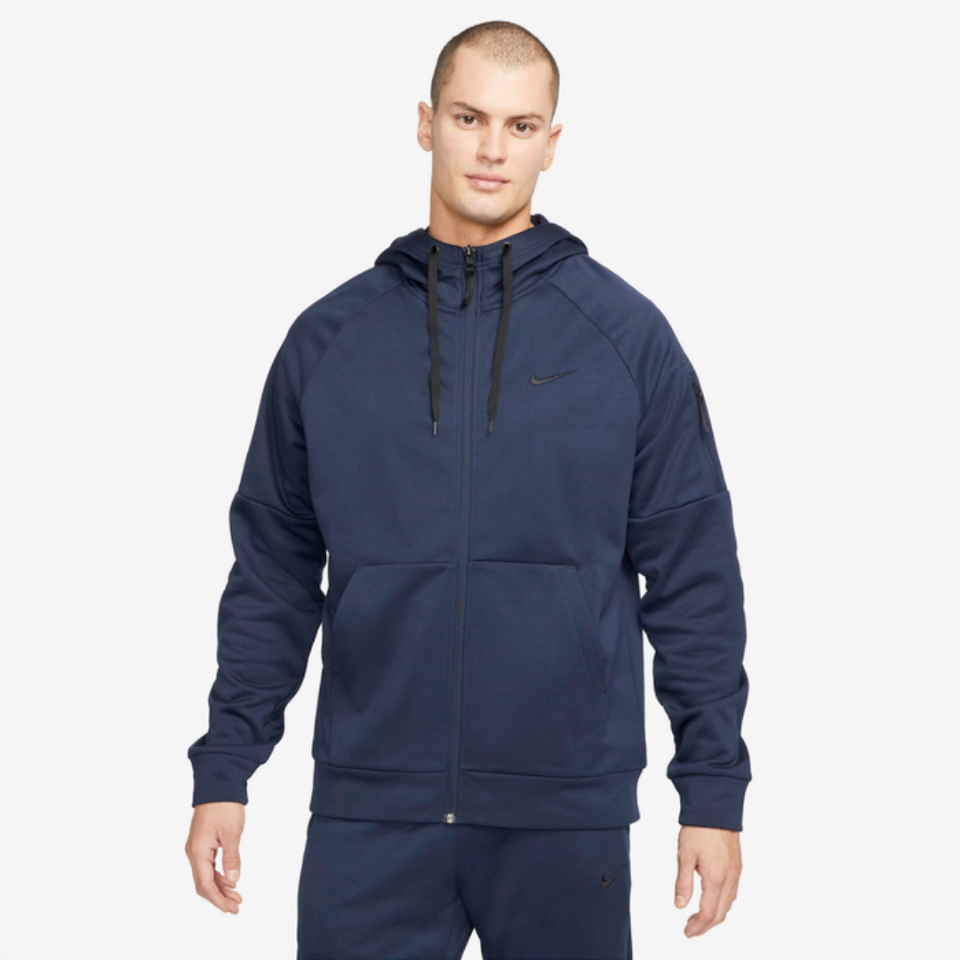Nike Therma Hoodie Blu Men