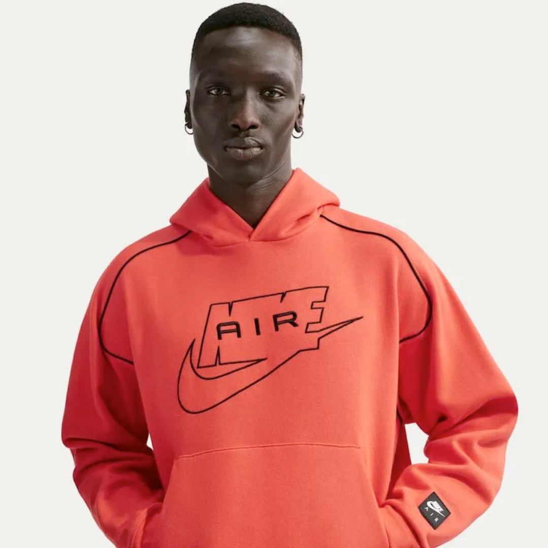 Nike Hoodie Air Fleece Red Men - Imagen 3