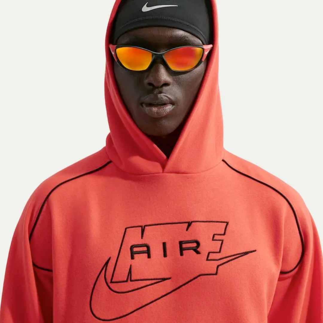 Nike Hoodie Air Fleece Red Men - Imagen 5