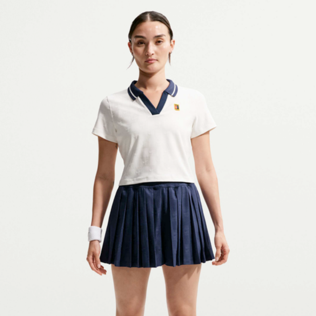 Nike Tshirt Crop Court Collection Whi Women