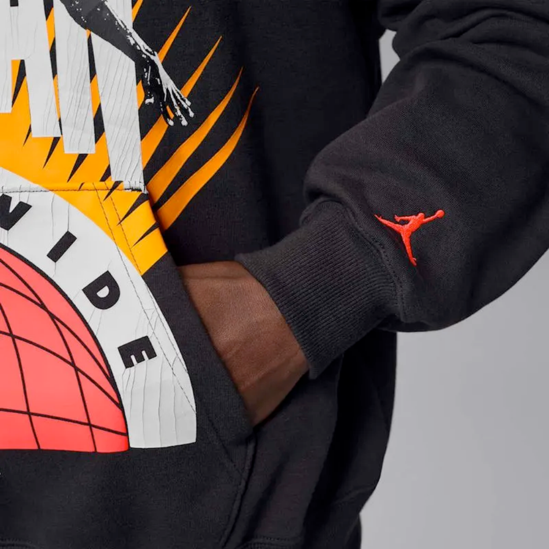 Nike Jordan Hoodie Brooklyn Fleece Blk Men - Imagen 5